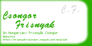 csongor frisnyak business card